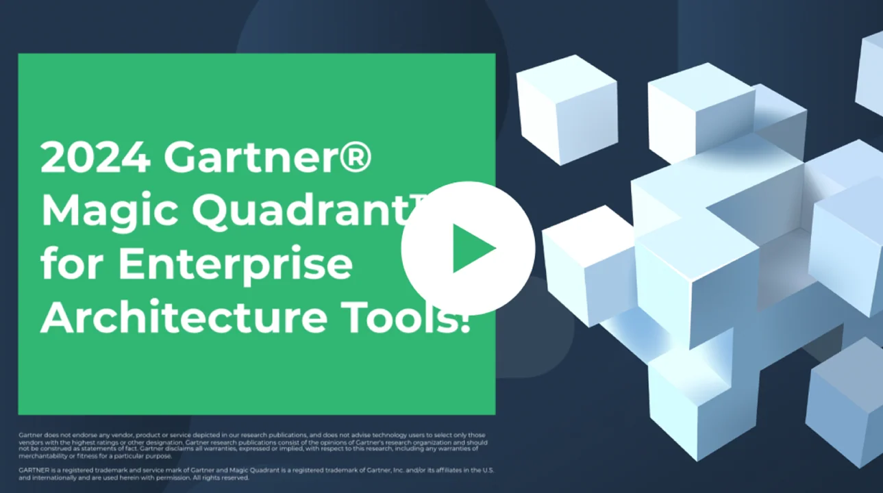 2024 Gartner® Magic Quadrant™ pour les outils d'architecture d'entreprise