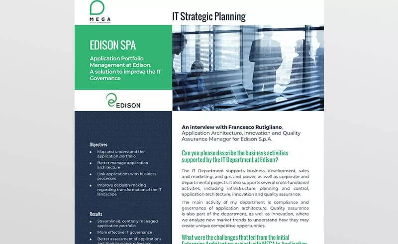 Edison Energia increases visibility and collaboration through an efficient process mapping program